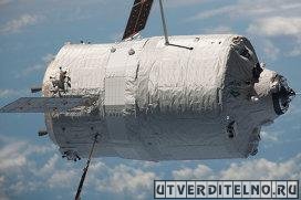 Европейский грузовой космический корабль ATV-3 "Эдоардо Амальди" перед стыковкой с МКС